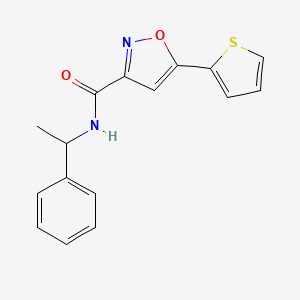 N-(1-phenylethyl)-5-(2-thienyl)-3-isoxazolecarboxamide