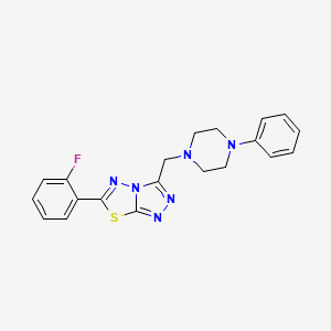 6-(2-fluorophenyl)-3-[(4-phenyl-1-piperazinyl)methyl][1,2,4]triazolo[3,4-b][1,3,4]thiadiazole