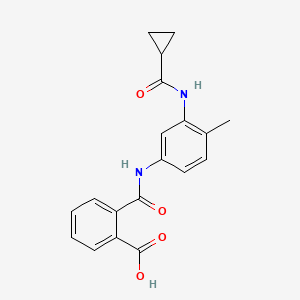 molecular formula C19H18N2O4 B4495847 2-({3-[(cyclopropylcarbonyl)amino]-4-methylanilino}carbonyl)benzoic acid 