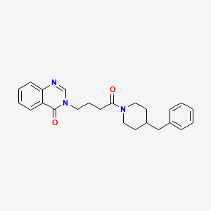 molecular formula C24H27N3O2 B4495864 3-[4-(4-benzylpiperidino)-4-oxobutyl]-4(3H)-quinazolinone 