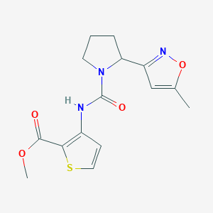 Methyl 3-{[2-(5-methyl-1,2-oxazol-3-YL)pyrrolidine-1-carbonyl]amino}thiophene-2-carboxylate