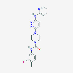 N-(3-fluoro-4-methylphenyl)-4-[6-(2-pyridinylamino)-3-pyridazinyl]-1-piperazinecarboxamide