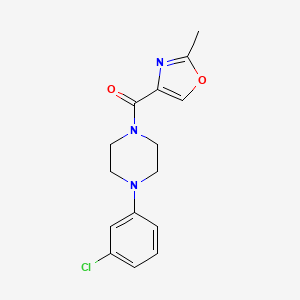 [4-(3-Chlorophenyl)piperazin-1-yl]-(2-methyl-1,3-oxazol-4-yl)methanone