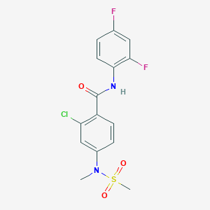 2-chloro-N-(2,4-difluorophenyl)-4-[methyl(methylsulfonyl)amino]benzamide