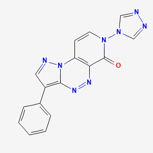 molecular formula C16H10N8O B4495916 3-phenyl-7-(4H-1,2,4-triazol-4-yl)pyrazolo[5,1-c]pyrido[4,3-e][1,2,4]triazin-6(7H)-one 