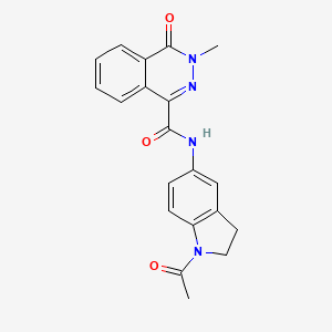 molecular formula C20H18N4O3 B4495946 N-(1-acetyl-2,3-dihydro-1H-indol-5-yl)-3-methyl-4-oxo-3,4-dihydro-1-phthalazinecarboxamide 