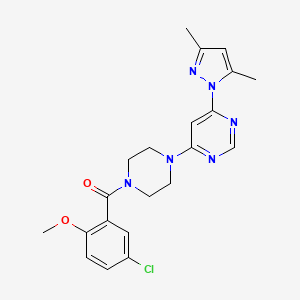 4-[4-(5-chloro-2-methoxybenzoyl)-1-piperazinyl]-6-(3,5-dimethyl-1H-pyrazol-1-yl)pyrimidine