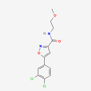 5-(3,4-dichlorophenyl)-N-(2-methoxyethyl)-3-isoxazolecarboxamide