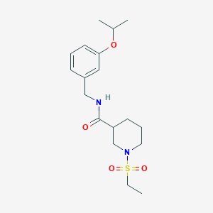 1-(ETHANESULFONYL)-N-{[3-(PROPAN-2-YLOXY)PHENYL]METHYL}PIPERIDINE-3-CARBOXAMIDE