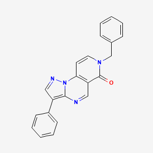 molecular formula C22H16N4O B4496014 7-benzyl-3-phenylpyrazolo[1,5-a]pyrido[3,4-e]pyrimidin-6(7H)-one 