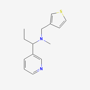 molecular formula C14H18N2S B4496023 N-methyl-1-pyridin-3-yl-N-(3-thienylmethyl)propan-1-amine 