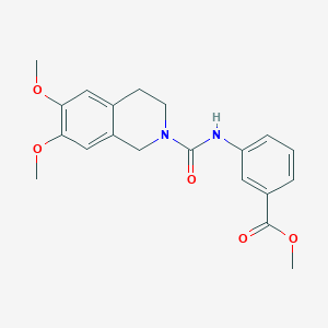 molecular formula C20H22N2O5 B4496030 methyl 3-{[(6,7-dimethoxy-3,4-dihydroisoquinolin-2(1H)-yl)carbonyl]amino}benzoate 