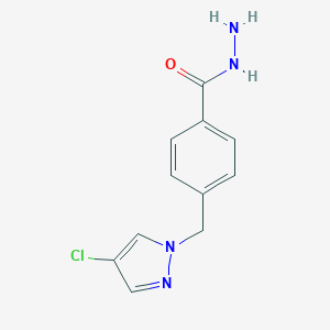 molecular formula C11H11ClN4O B449604 4-[(4-Chloro-1H-pyrazol-1-yl)methyl]benzohydrazide CAS No. 386736-92-1
