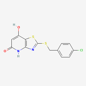 2-[(4-chlorobenzyl)thio]-7-hydroxy[1,3]thiazolo[4,5-b]pyridin-5(4H)-one