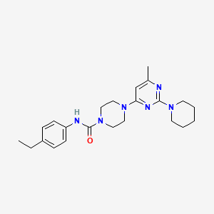 N-(4-ethylphenyl)-4-[6-methyl-2-(1-piperidinyl)-4-pyrimidinyl]-1-piperazinecarboxamide