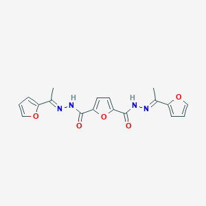 molecular formula C18H16N4O5 B449608 N'~2~,N'~5~-bis[1-(2-furyl)ethylidene]-2,5-furandicarbohydrazide 