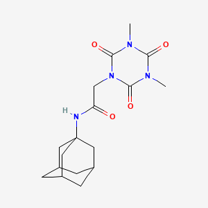 molecular formula C17H24N4O4 B4496099 N-1-adamantyl-2-(3,5-dimethyl-2,4,6-trioxo-1,3,5-triazinan-1-yl)acetamide 