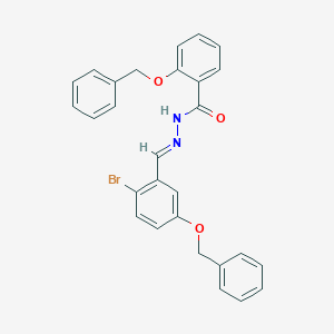 molecular formula C28H23BrN2O3 B449610 2-(benzyloxy)-N'-[5-(benzyloxy)-2-bromobenzylidene]benzohydrazide 