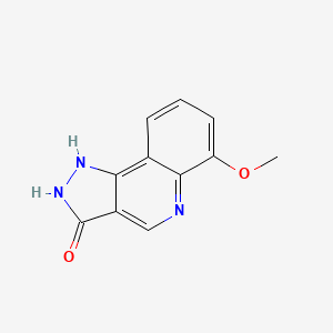 molecular formula C11H9N3O2 B4496134 6-Methoxy-1,2-dihydro-pyrazolo[4,3-c]quinolin-3-one CAS No. 1018127-83-7