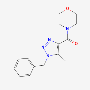 molecular formula C15H18N4O2 B4496138 4-[(1-benzyl-5-methyl-1H-1,2,3-triazol-4-yl)carbonyl]morpholine 