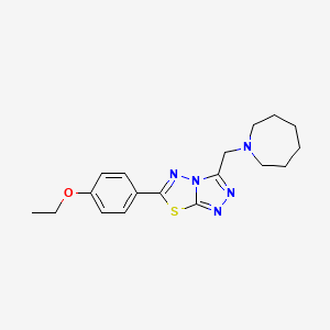 3-(Azepan-1-ylmethyl)-6-(4-ethoxyphenyl)[1,2,4]triazolo[3,4-b][1,3,4]thiadiazole