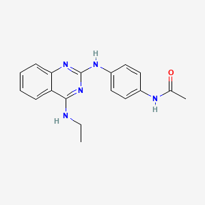 N-(4-{[4-(ethylamino)-2-quinazolinyl]amino}phenyl)acetamide