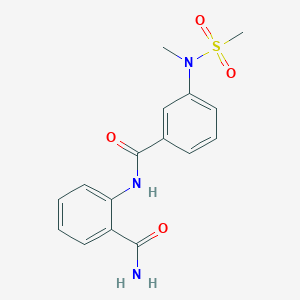 molecular formula C16H17N3O4S B4496175 2-({3-[methyl(methylsulfonyl)amino]benzoyl}amino)benzamide 