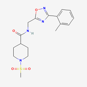 1-METHANESULFONYL-N-{[3-(2-METHYLPHENYL)-1,2,4-OXADIAZOL-5-YL]METHYL}PIPERIDINE-4-CARBOXAMIDE