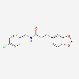 3-(2H-1,3-BENZODIOXOL-5-YL)-N-[(4-CHLOROPHENYL)METHYL]PROPANAMIDE