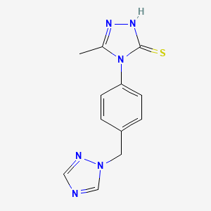 5-methyl-4-[4-(1H-1,2,4-triazol-1-ylmethyl)phenyl]-4H-1,2,4-triazole-3-thiol