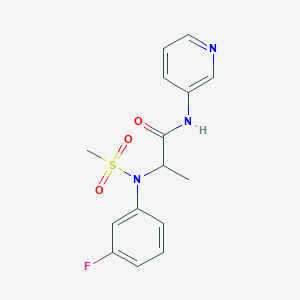 N~2~-(3-fluorophenyl)-N~2~-(methylsulfonyl)-N~1~-3-pyridinylalaninamide