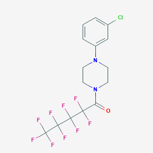 molecular formula C15H12ClF9N2O B449624 1-[4-(3-Chlorophenyl)piperazin-1-yl]-2,2,3,3,4,4,5,5,5-nonafluoropentan-1-one 