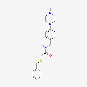 molecular formula C21H27N3OS B4496277 2-(benzylthio)-N-[4-(4-methyl-1-piperazinyl)benzyl]acetamide 