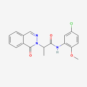 molecular formula C18H16ClN3O3 B4496287 N-(5-chloro-2-methoxyphenyl)-2-(1-oxo-2(1H)-phthalazinyl)propanamide 