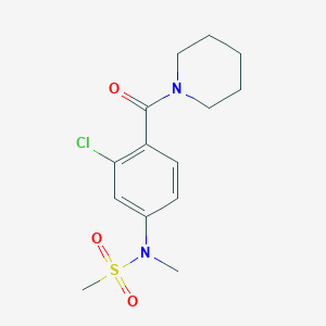 N-[3-chloro-4-(piperidine-1-carbonyl)phenyl]-N-methylmethanesulfonamide