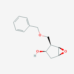 molecular formula C13H16O3 B044963 (1R,2R,3R,5S)-2-(phenylmethoxymethyl)-6-oxabicyclo[3.1.0]hexan-3-ol CAS No. 325480-49-7