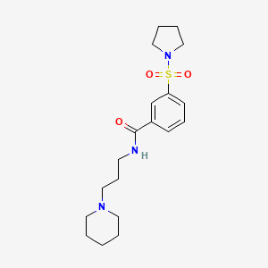 N-[3-(PIPERIDIN-1-YL)PROPYL]-3-(PYRROLIDINE-1-SULFONYL)BENZAMIDE