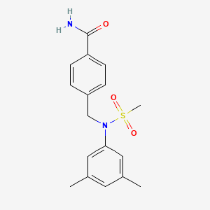 4-{[N-(3,5-DIMETHYLPHENYL)METHANESULFONAMIDO]METHYL}BENZAMIDE