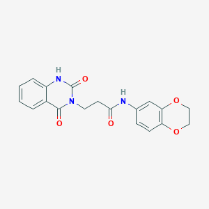 N-(2,3-dihydro-1,4-benzodioxin-6-yl)-3-(2-hydroxy-4-oxoquinazolin-3(4H)-yl)propanamide