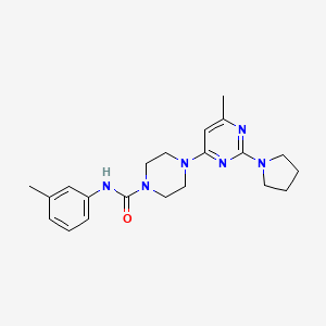 4-[6-Methyl-2-(pyrrolidin-1-YL)pyrimidin-4-YL]-N-(3-methylphenyl)piperazine-1-carboxamide