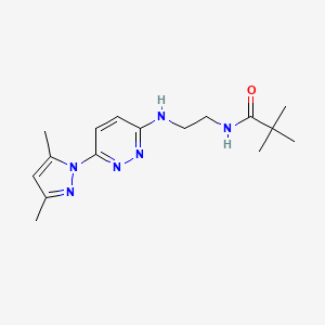 N-(2-{[6-(3,5-dimethyl-1H-pyrazol-1-yl)-3-pyridazinyl]amino}ethyl)-2,2-dimethylpropanamide