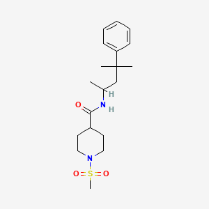 1-METHANESULFONYL-N-(4-METHYL-4-PHENYLPENTAN-2-YL)PIPERIDINE-4-CARBOXAMIDE