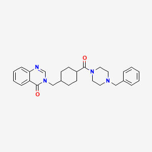 molecular formula C27H32N4O2 B4496425 3-({TRANS-4-[(4-BENZYL-1-PIPERAZINYL)CARBONYL]CYCLOHEXYL}METHYL)-4(3H)-QUINAZOLINONE 