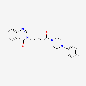 molecular formula C22H23FN4O2 B4496442 3-{4-[4-(4-fluorophenyl)piperazino]-4-oxobutyl}-4(3H)-quinazolinone 