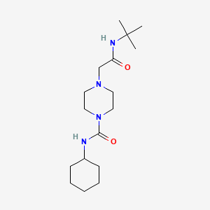 molecular formula C17H32N4O2 B4496445 4-[2-(tert-butylamino)-2-oxoethyl]-N-cyclohexylpiperazine-1-carboxamide 