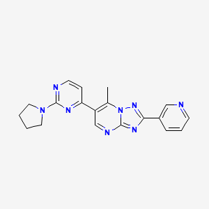 7-Methyl-2-(3-pyridyl)-6-[2-(1-pyrrolidinyl)-4-pyrimidinyl][1,2,4]triazolo[1,5-a]pyrimidine