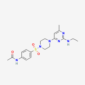 N-(4-((4-(2-(ethylamino)-6-methylpyrimidin-4-yl)piperazin-1-yl)sulfonyl)phenyl)acetamide