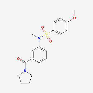 4-methoxy-N-methyl-N-[3-(1-pyrrolidinylcarbonyl)phenyl]benzenesulfonamide