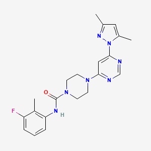 4-[6-(3,5-dimethyl-1H-pyrazol-1-yl)-4-pyrimidinyl]-N-(3-fluoro-2-methylphenyl)-1-piperazinecarboxamide