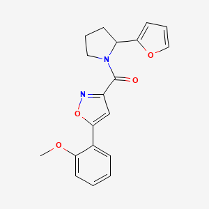 molecular formula C19H18N2O4 B4496499 3-{[2-(2-furyl)-1-pyrrolidinyl]carbonyl}-5-(2-methoxyphenyl)isoxazole 